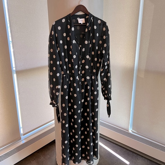 Nanushka Polka Dot Black Maxi Dress in M - Picture 2 of 5